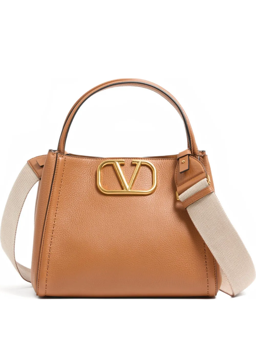 Valentino Garavani Medium Alltime Leather Tote Bag | Brown | FARFETCH