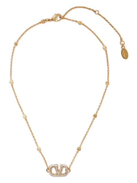 Valentino Garavani VLogo brass necklace