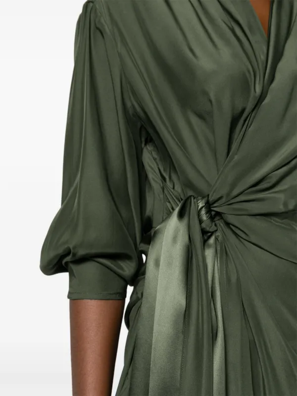 GAUGE81 Miya Silk Wrap Dress | Green | FARFETCH JO GAUGE81 Miya Silk Wrap Dress | Green | FARFETCH JO