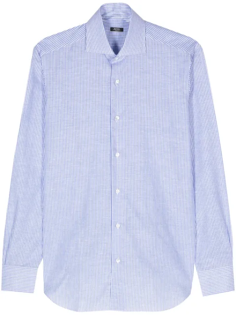 Barba striped linen cotton shirt