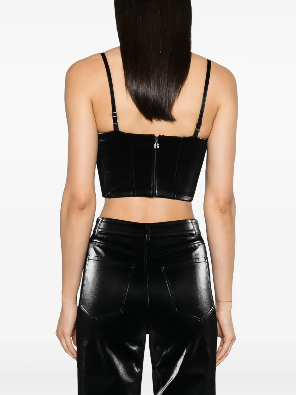 Cheap ROTATE BIRGER CHRISTENSEN coated corset crop top Women