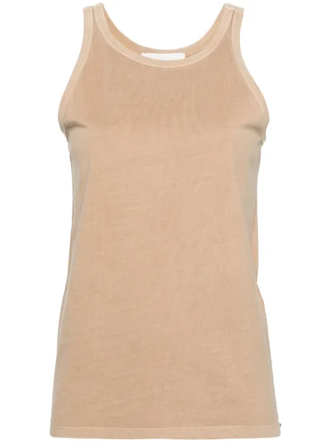 Sportmax scoop-neck cotton tank top