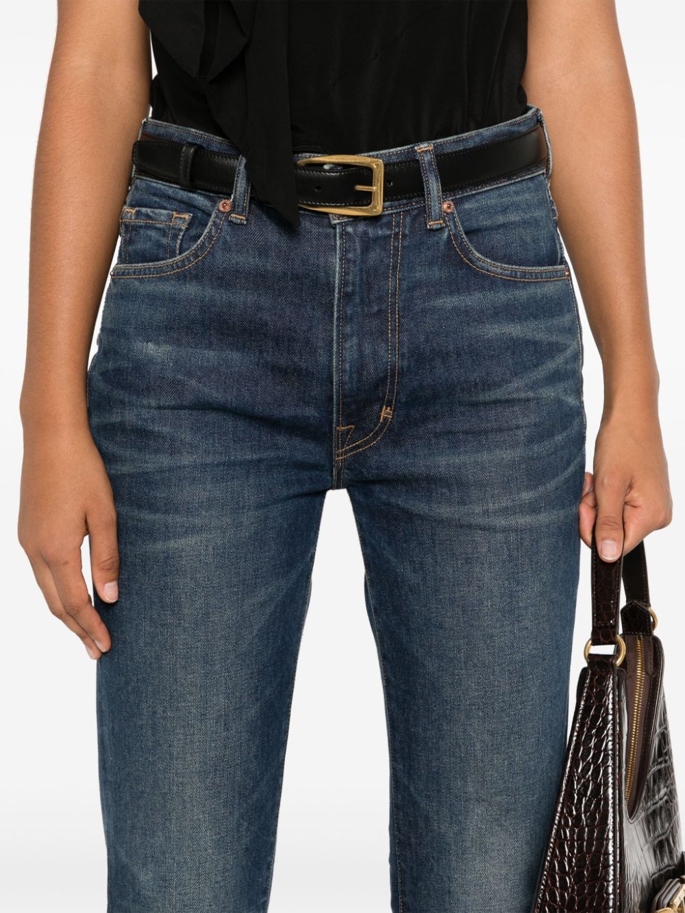 Shop Tom Ford Flared Jeans In 蓝色