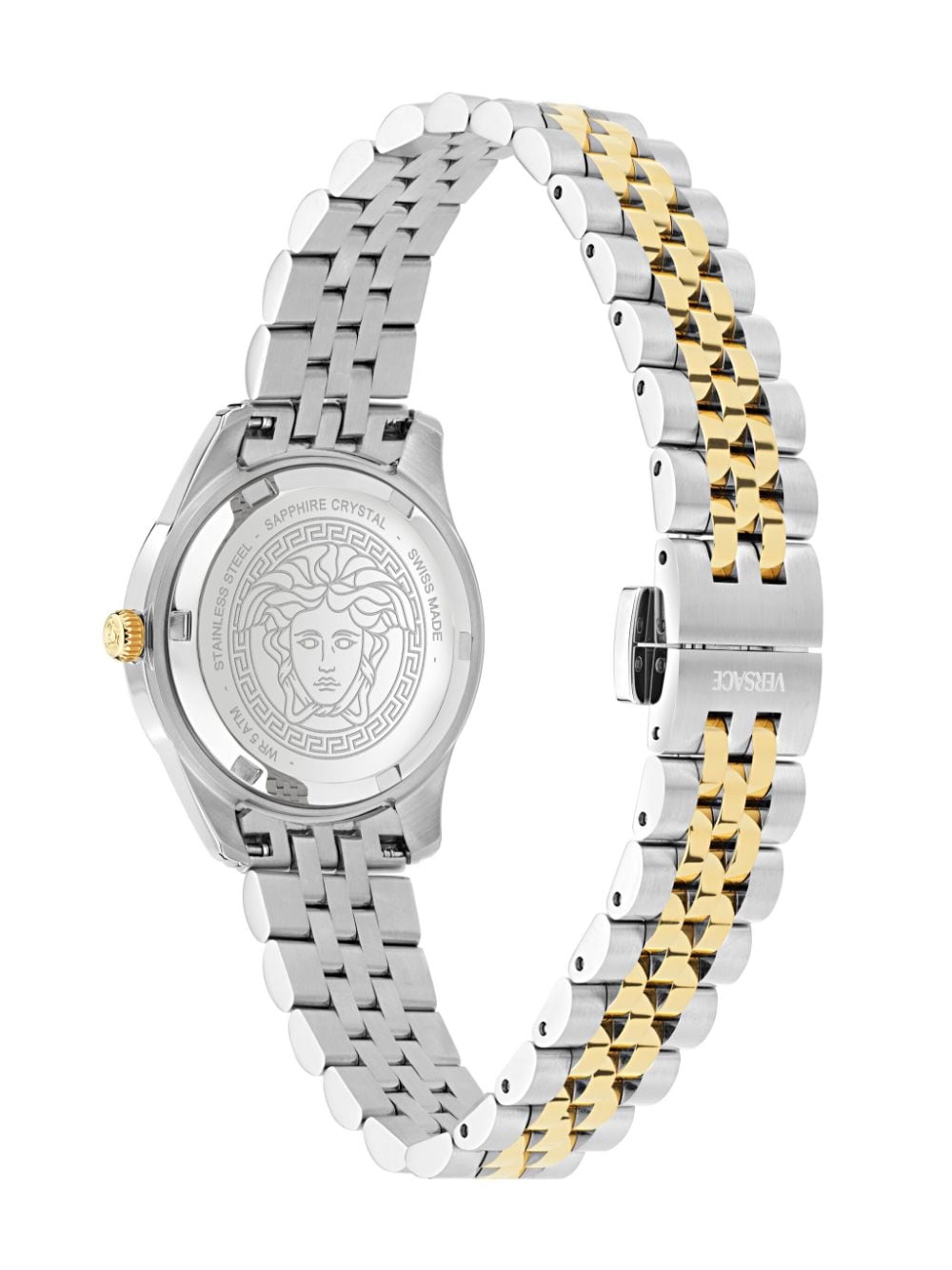 Shop Versace Greca Time 30mm In White