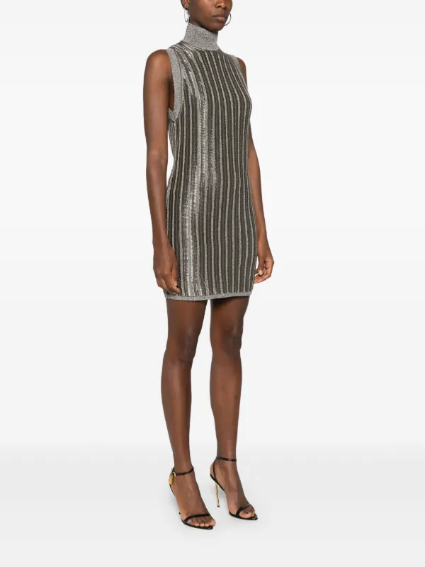 【関税込み】TOM FORD RIB KNIT MINI DRESS TOM FORD Ribbed Mini Dress | Brown | FARFETCH