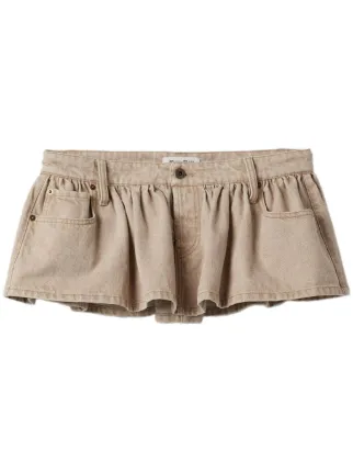【Miu Miu】Frayed Hem Denim MiniSkirt Miu Miu Denim Mini Skirt | italist