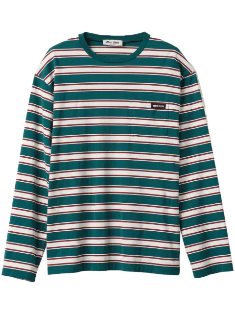 Miu Miu striped cotton T-shirt