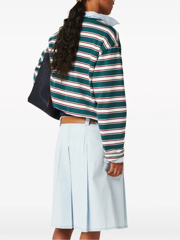 Miu Miu ストライプ Tシャツ | グリーン | FARFETCH JP