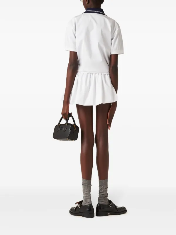 【送料&関税込】Miu Miu White Poplin Shirt Dress Miu Miu White Poplin Shirt Dress | italist