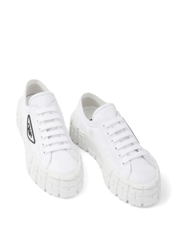 Prada Double Wheel Plateau Sneakers WeiB FARFETCH AT