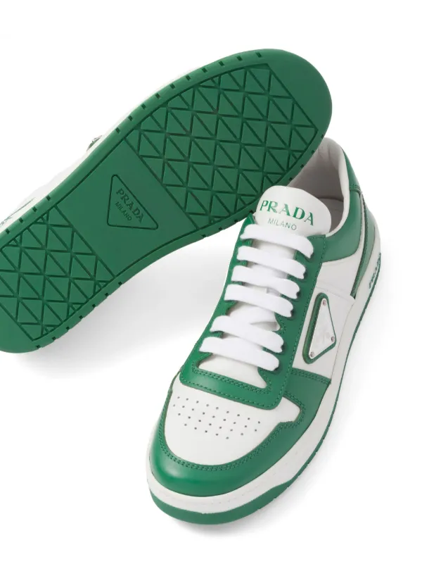 Prada Downtown レザースニーカー | ホワイト | FARFETCH JP