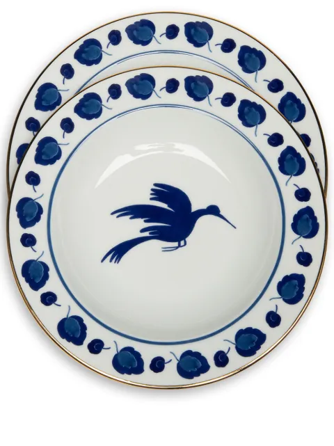 La DoubleJ Set di 2 piatti per zuppa Wildbird