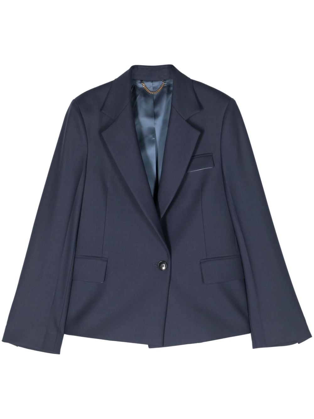 Victoria Beckham Single-breasted Blazer In Blue