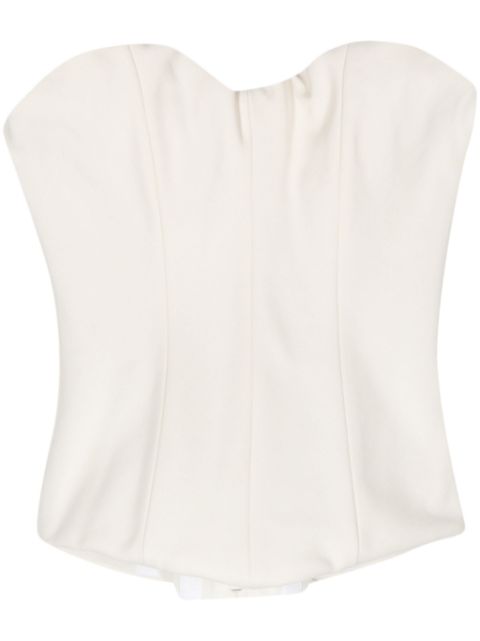 Victoria Beckham textured strapless top