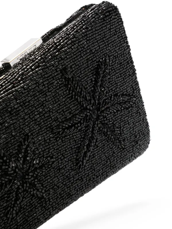 Black beaded clutch bag sale