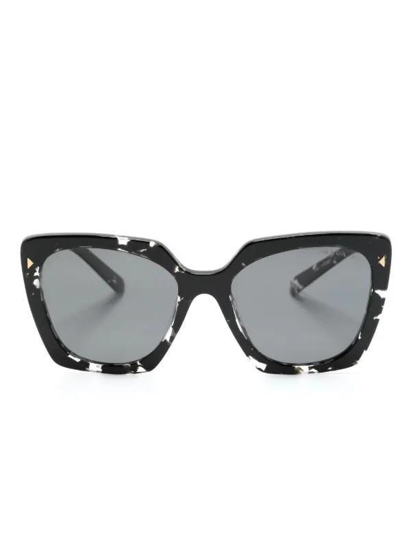 Prada Eyewear バタフライフレーム サングラス | ブラック | FARFETCH JP