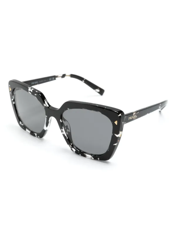 Prada Eyewear butterfly-frame Sunglasses | Black | FARFETCH AU display picture 1