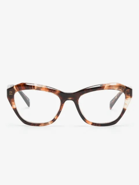 Prada Eyewear lentes con armazón cat eye estilo carey