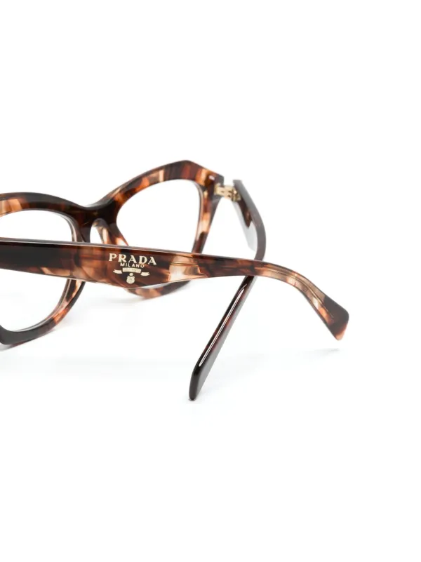 NEW Prada PR B11VD Tortoise Brown Cat Eye Eyeglasses Frames Prada PR B11V 17N1O1 Square Root Tortoise Eyeglasses  main image 3