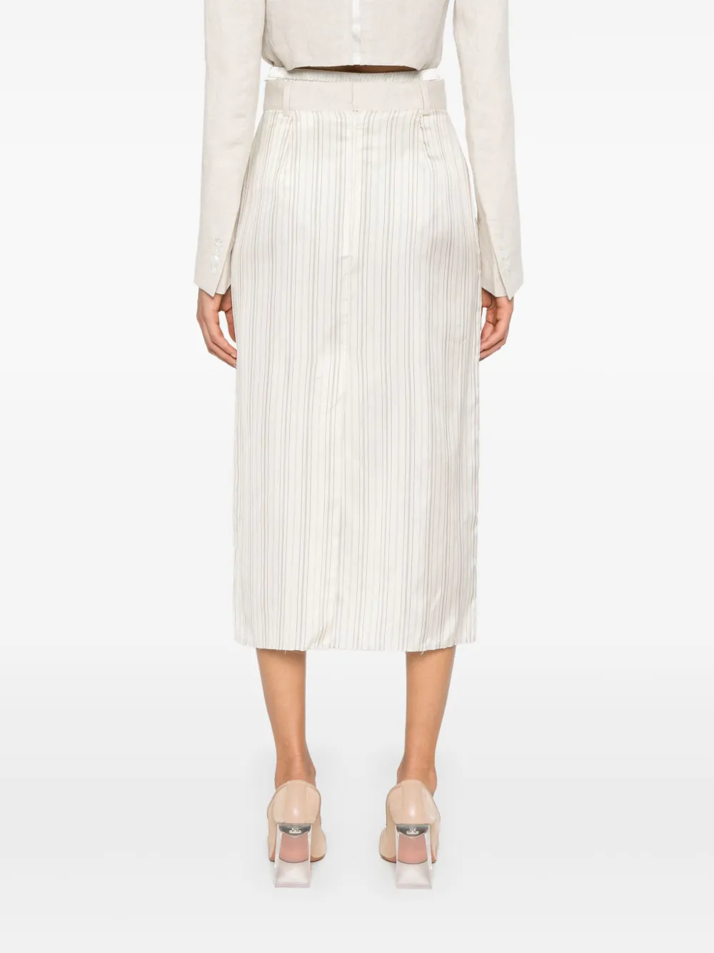 BETTTER x Zegna gestreepte midi-rok Beige
