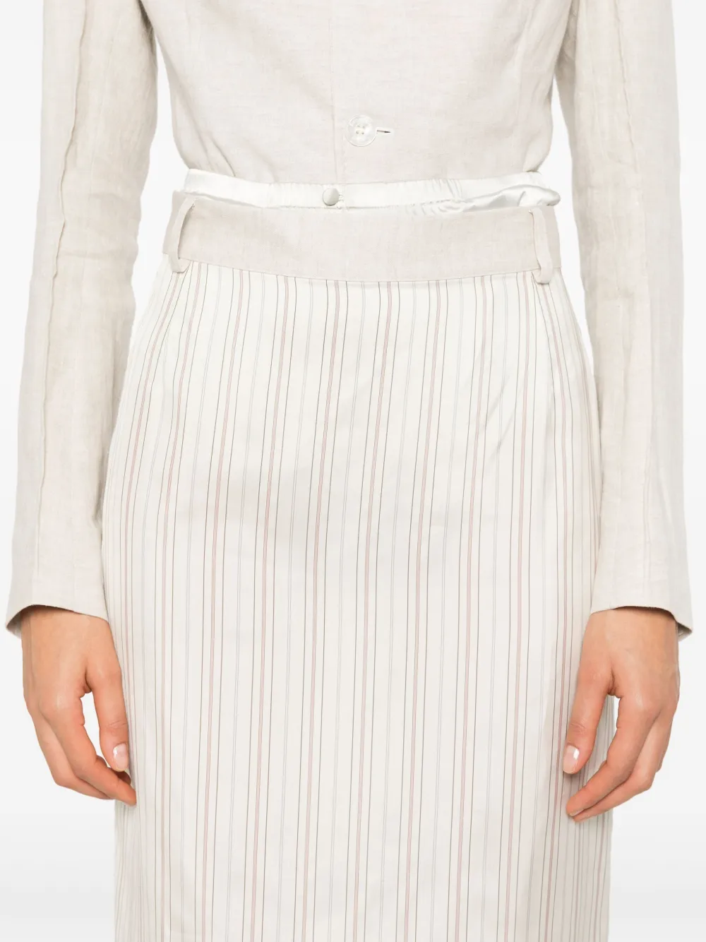 BETTTER x Zegna gestreepte midi-rok Beige