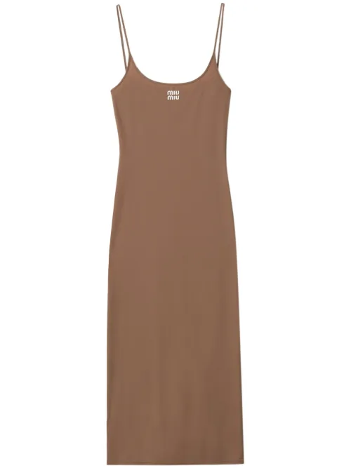 Robe à logo imprimé - Miu Miu - Modalova