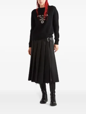 【新品タグ付き】PRADA　サマーニット　23ss　バージンウール　黒　48 Prada（プラダ）ウィメンズ ニット・セーター - FARFETCH