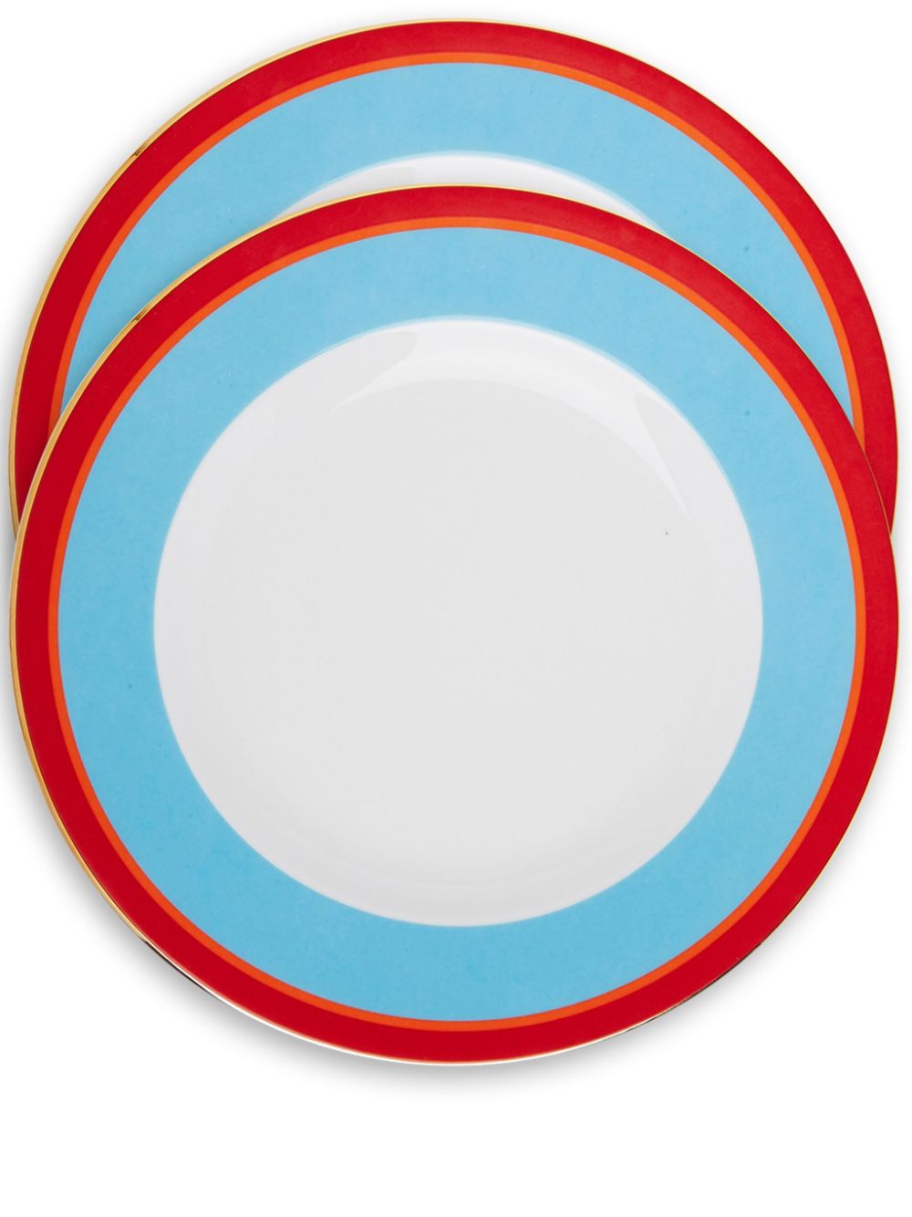 La Doublej Rainbow Dinner Plates (set Of Two) In Pink