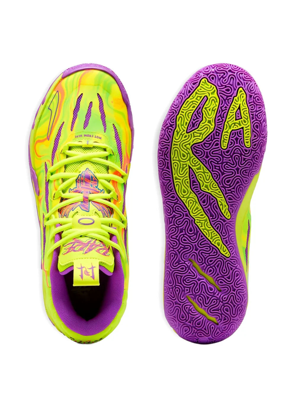 PUMA MB.03 Spark "Yellow Purple Red" sneakers