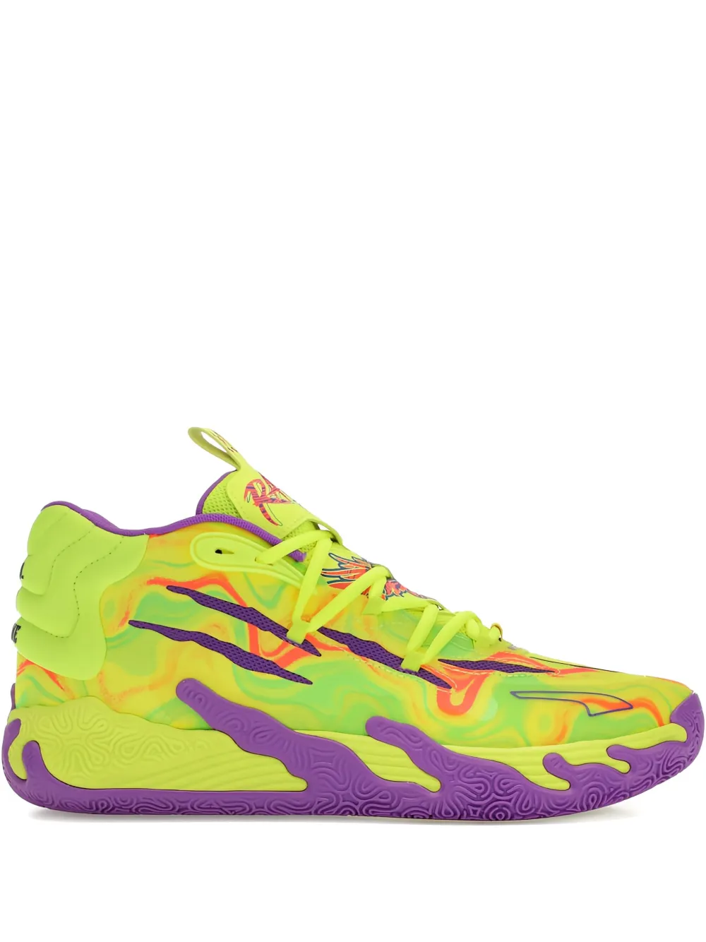 PUMA MB.03 Spark "Yellow Purple Red" sneakers
