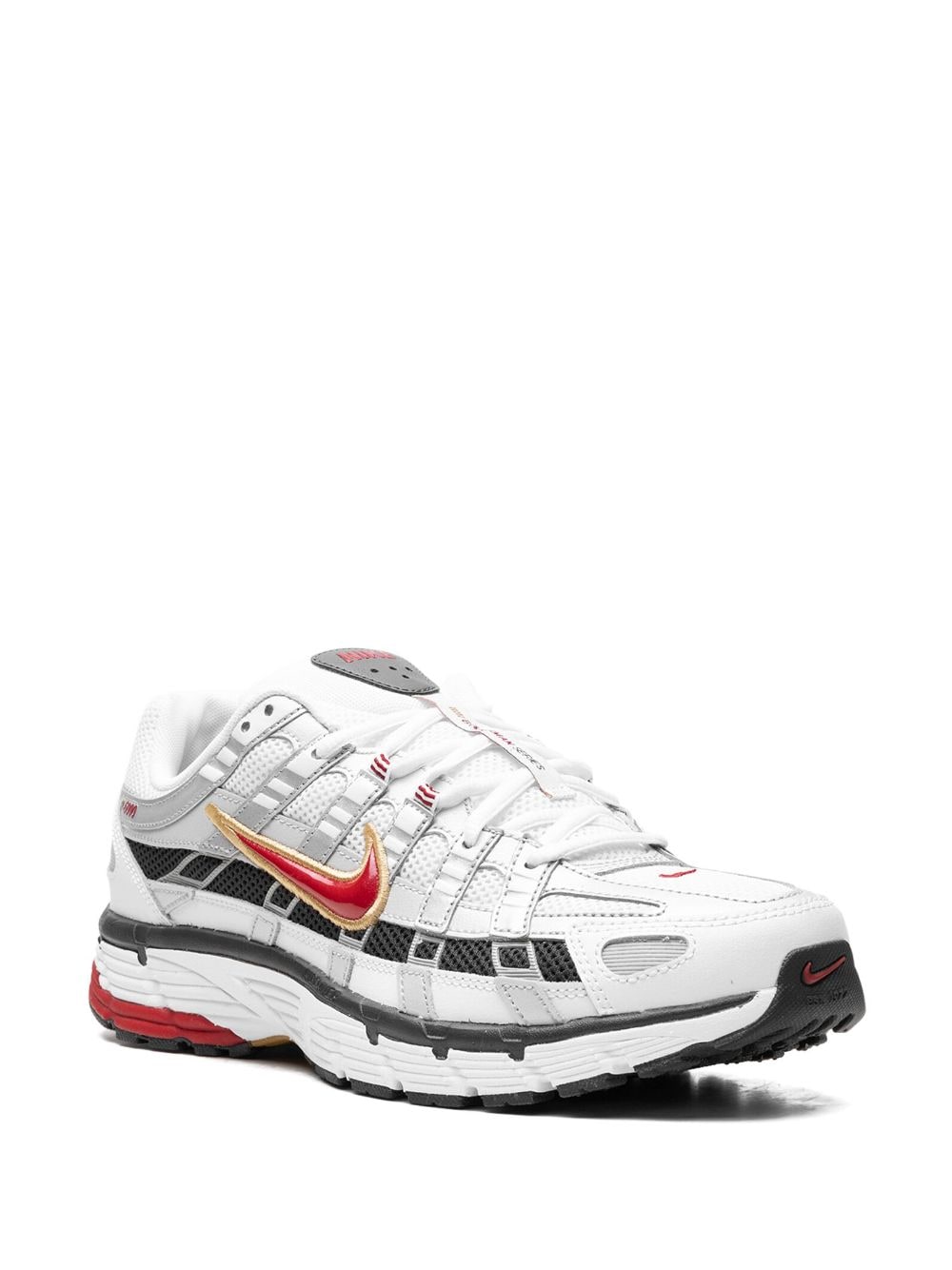 Shop Nike P-6000 "platinum/varsity Red" Sneakers In White