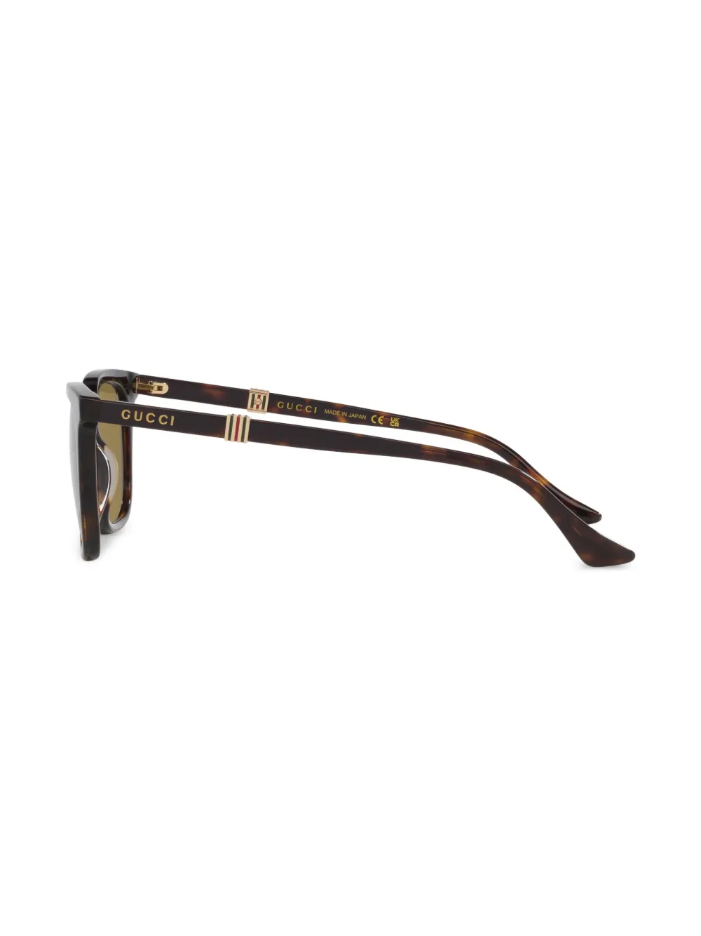 Gucci Eyewear Zonnebril met vierkant montuur Groen