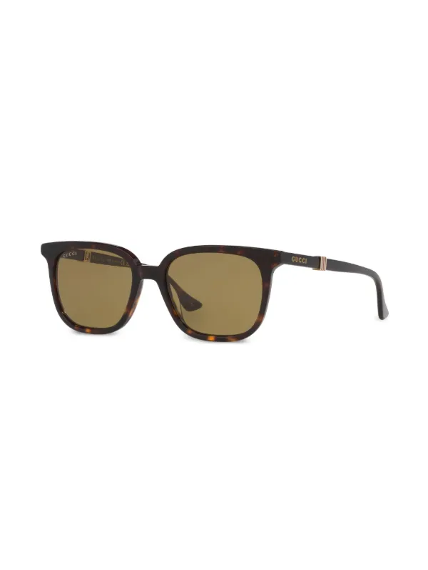 Gucci Eyewear square frame Sunglasses Brown FARFETCH AU