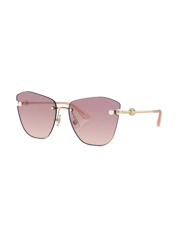 Jimmy Choo Eyewear Lule Sunglasses | Gold | FARFETCH display picture 1