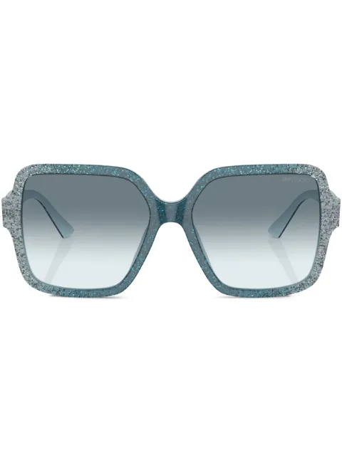 Jimmy Choo Eyewear glitter-embellished square-frame sunglasses JC5005504319 - 0