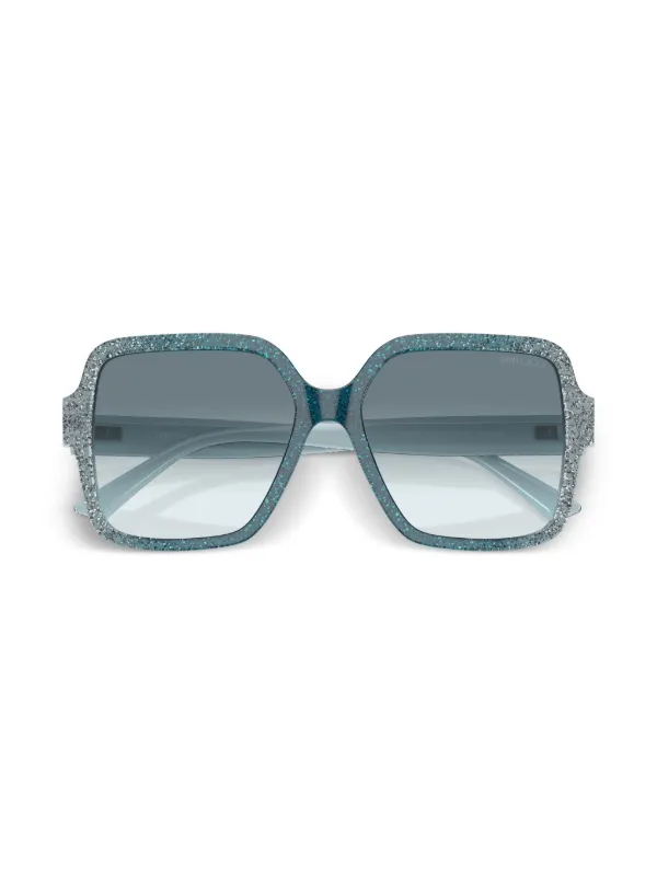 Jimmy Choo Eyewear glitter-embellished square-frame  display picture 2