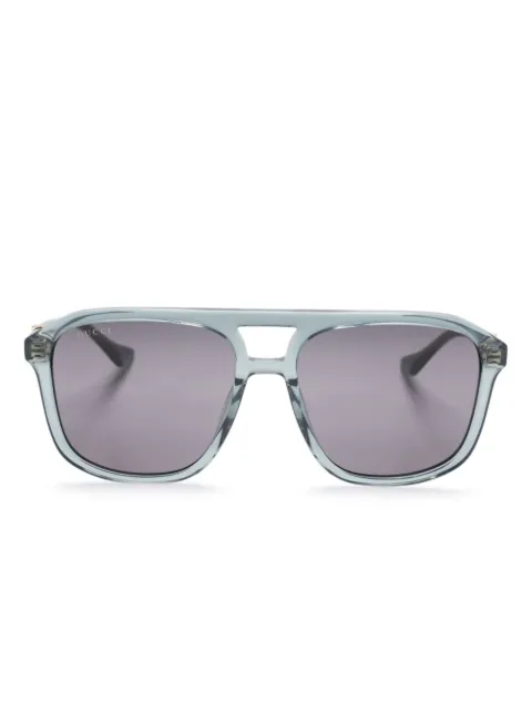 Gucci Eyewear printed pilot-frame sunglasses