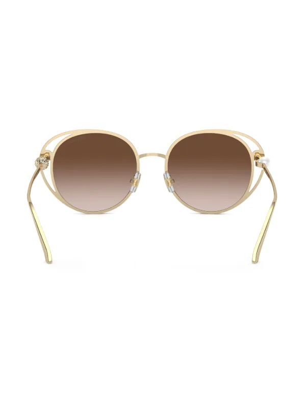 Jimmy Choo Eyewear Angela サングラス | ゴールドトーン | FARFETCH JP
