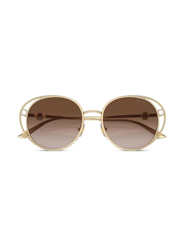 Jimmy Choo Eyewear Angela サングラス | ゴールドトーン | FARFETCH JP