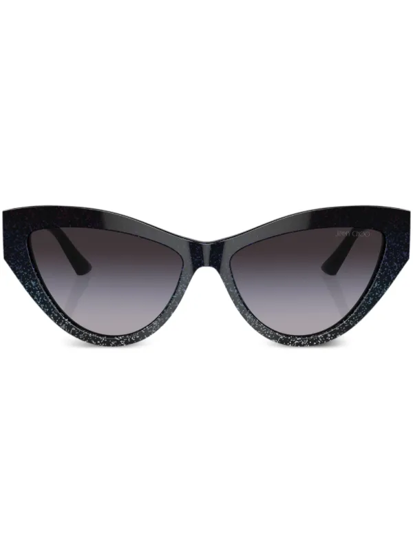 ジミーチュウ　ブラックキャットアイサングラス Sol | Black Cat Eye Sunglasses | JIMMY CHOO