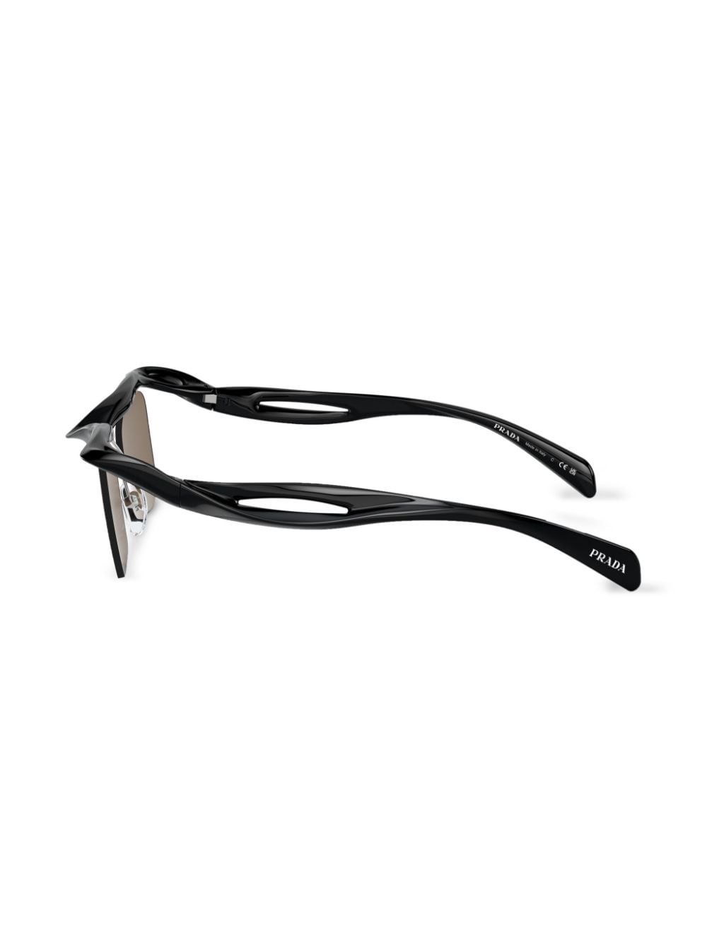 Shop Prada Pr A15s Square-frame Sunglasses In Black