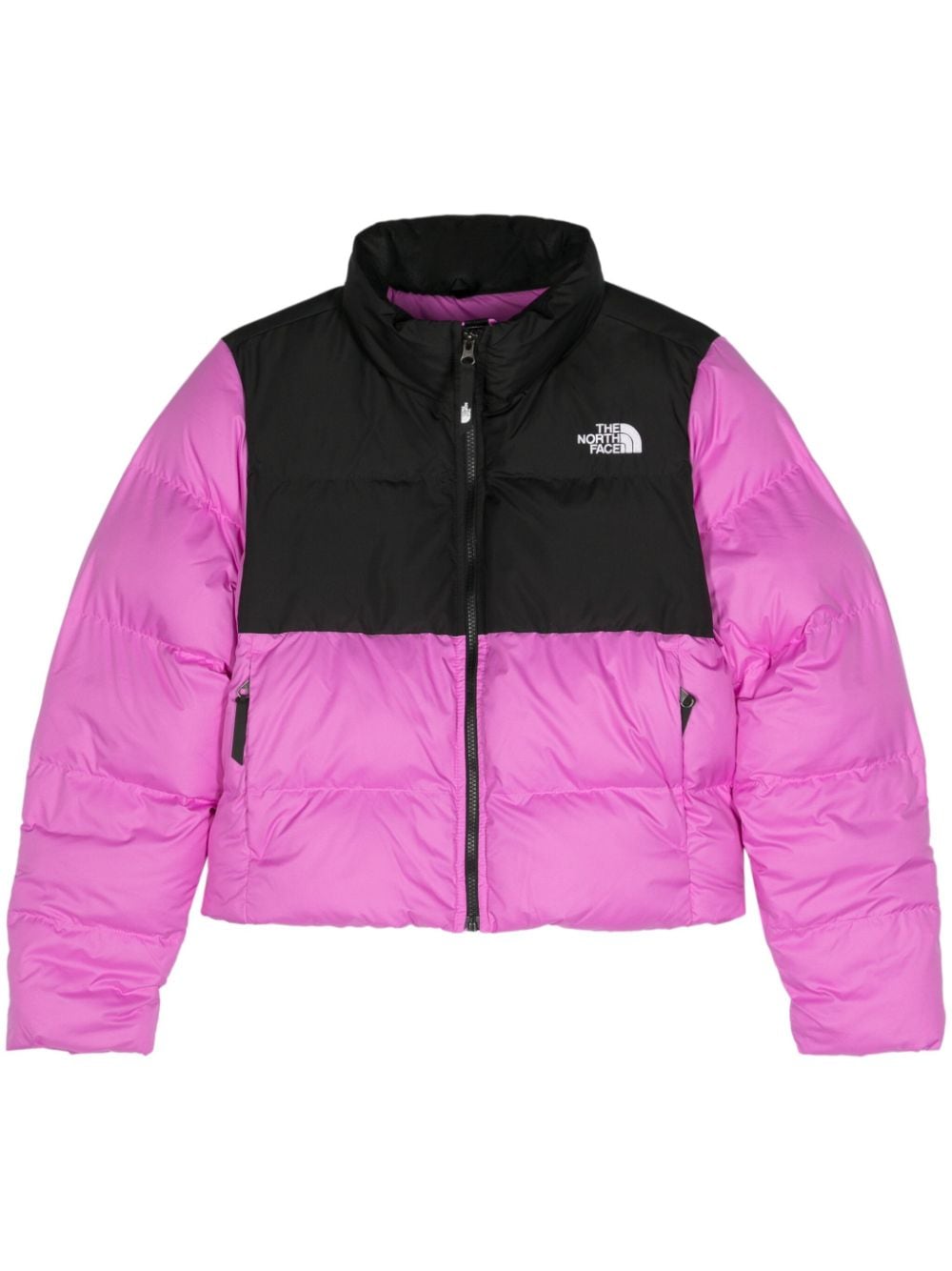 Shop The North Face Saikuru Cropped Puffer Jacket In Pink