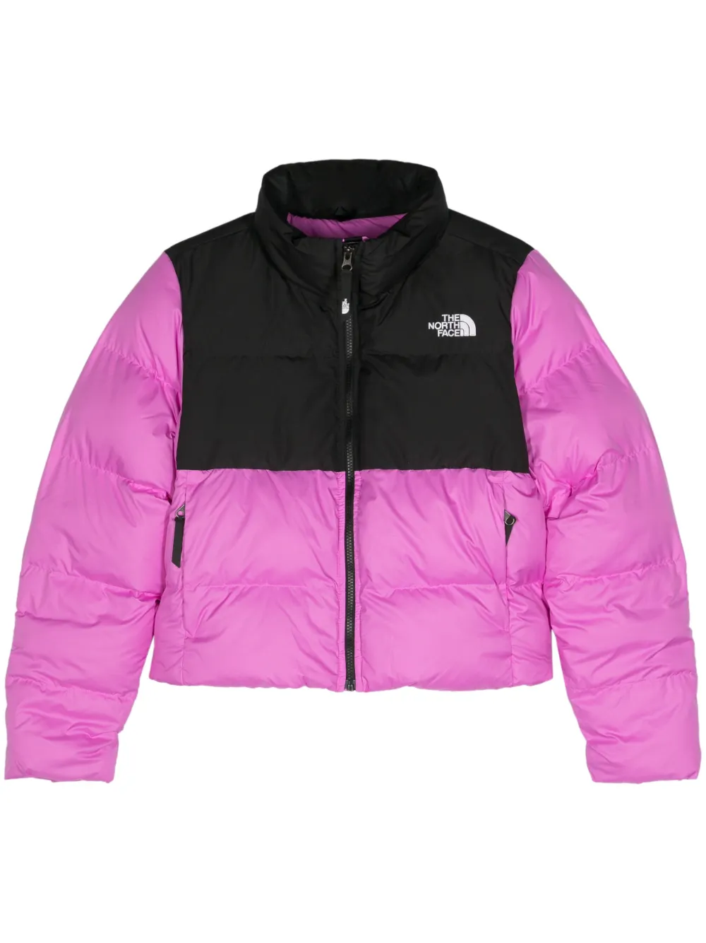 The North Face Saikuru Short Puffer In Micro Ripstop In Pink
