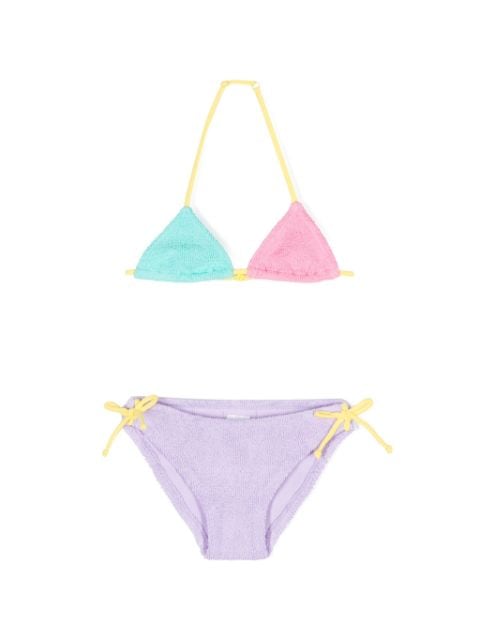 Holly shirred-effect bikini