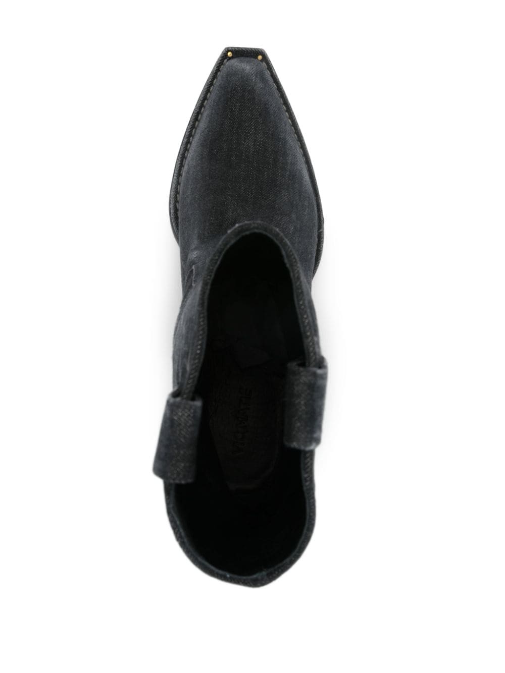 Shop Vic Matie Westy 50mm Denim Boots In Grey