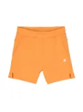K Way Kids logo-appliqué jersey shorts - Orange