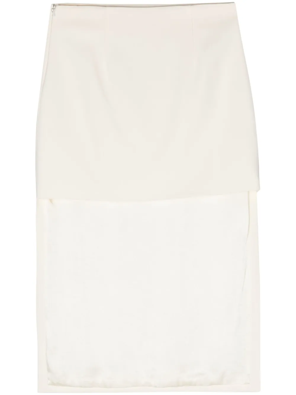 Sportmax asymmetric crepe skirt - Beige