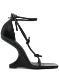 Rick Owens 110mm Lido Cantilever 8 T leather sandals - Black