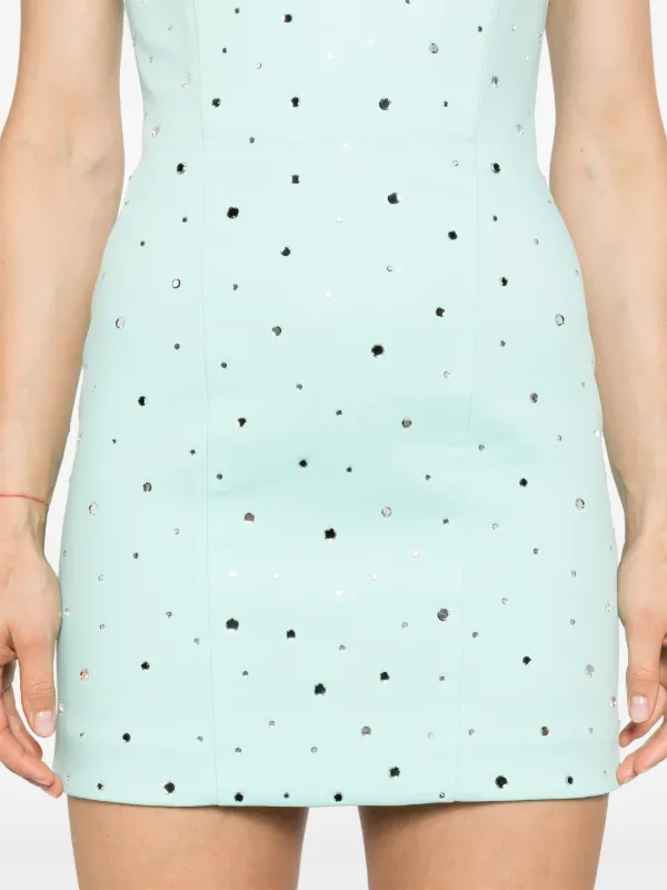 lauren green strapless mini dress ASHLEYlauren 4864 – Beaded Bust Jersey Mini with Side Ruching
