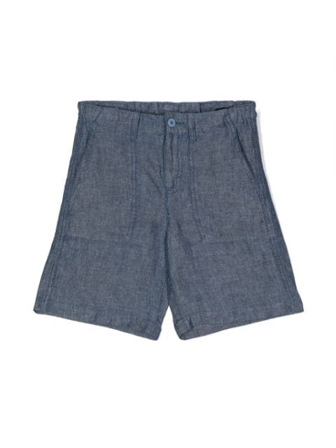 Aspesi Kids shorts de tejido chambray